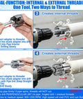DIY PVC Pipe Threader Set One Half Three Quarter One Inch Internal External Threading Tool with drill creating threads