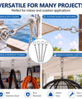 4 Pack M10 Stainless Steel Eye Bolts With Nuts Three Eighths Inch By Eight Inches Heavy Duty Marine Grade Hardware Built Tough For Lash Points Towing Lifting And Other Industrial Or Home Projects on boat rigging and hanging chair support