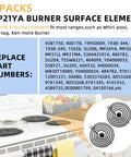 2 Pack MP21YA 8 Inch Electric Range Burner Elements Replacement For Whirlpool GE Kenmore shown installed on stove