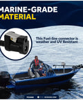 3/8 Inch Barb Fuel Line Connector For Yamaha Engine End And Tank End, Female To Male Fittings in marine environment