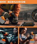 Cordless 3 In 1 Impact Drill With 150Nm Brushless Motor used by workers for drilling on construction site and workshop