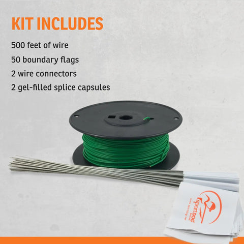 Wire And Flag Accessory Kit For In Ground Fence System And Upgrade Your Yard By One Third Acre Includes 500 Feet Of 20 Gauge Wire 50 Boundary Flags