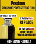 Power Steering Fluid With Stop Leak For 50K Mile Life Anti Wear Protection Leak Prevention And Squeal Guard comparison chart
