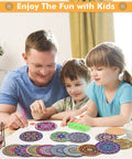 Family enjoying Diamond Art Coasters Kit With Holder For Grownups And Beginners, 20 Mandala Style Coasters, 12 Cork Bases.