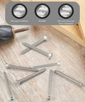 100 Pack Stainless Steel Phillips Flat Head Wood Screws Size Six By One Point Five Inch 304 A2 For Home Repairs And Woodworking