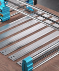 Desktop 4040 Pro CNC Milling Machine with Four Axis Ready components on wooden surface, showcasing steel frame and lead screw drive.