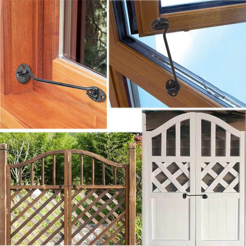 16 Inch Barn Door Hook And Eye Latch Set Heavy Duty Stainless Steel Privacy Lock No Brainer Install On Windows And Doors