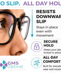 Ultra Thin Silicone Nose Pads For Glasses 1.3mm 18mm Large Non Slip Grips With Super Sticky Adhesive Backing on eyeglasses