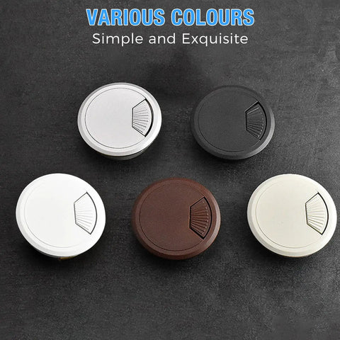 Heavy Duty 2 Inch Desk Grommet And Cord Hole Cover White Abs Cable Pass Through Insert With Smooth Beveled Edge No Fuss Snap Install To Keep Your Office Setup Slick And Super Tidy 2 Pack in various colors.