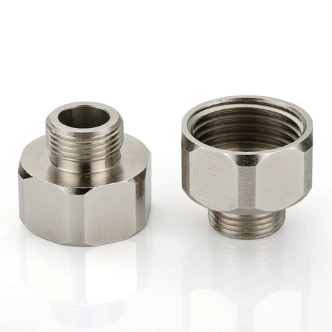 Half Inch Female To Three Eighths Inch Male Reducer Adapter Brass Pipe Fittings Water Hose Connector With Rubber Washer Compression Fitting