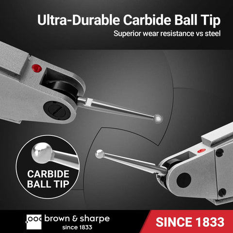 Carbide ball tip Dial Test Indicator With 0 To 0.030 Inches Range, 0.0005 Inches Graduation, Precise Accuracy For Shaft Alignment And Fine Measurements, Industrial Grade Gauge For Machinists And Shop Floor Pros