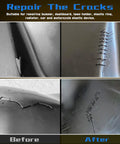 Before and after using 2 In 1 Plastic Welder And Hot Stapler Repair Kit With Smoothing Tips, 400 Staples, Car Bumper Fix