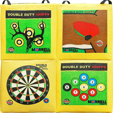 Beast Mode Archery Target Bag For 450 FPS Practice Cube Field Point Target With Bullseyes Nine Ball Dartboard And Deer Vitals