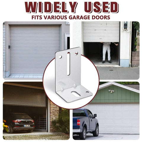 Image of 4 Pack Heavy Duty Garage Door Track Jamb Brackets J6 Replacement For Reinforcement And Support Built From Steel