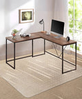 Transparent Desk Chair Mat for Carpet 46 By 72 Inches Low Pile Floor Protector With Non Slip Underside in home office setting