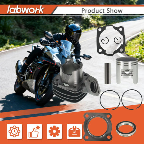 Cylinder Piston Gasket Repair Kit for Honda Spree 50 NQ50 1984 1987 Replacement Parts Set with Piston Ring Gasket Cylinder Seal Kit