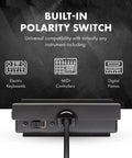 Back view of Universal Sustain Pedal For MIDI Keyboards And Digital Pianos With Polarity Switch