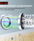 4 Inch Magnetic Dryer Vent Connector Kit with self aligning magnetic connection and no tools needed quick install on wall