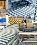 Heavy Duty Pack Of 5 Conveyor Rollers Made From Durable Stainless Steel For Industrial Use, showing rollers in a conveyor setup.