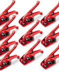 10 red Heavy Duty Poly Strapping Tensioner With Cutter For One Half To Three Quarters Inch PET And PP Straps