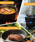 Collapsible Camping Cookware Set With Nonstick Pots, Pans, And Kettle For 2-4 People - Hard-Anodized Aluminum, Open-Fire Ready, Complete 4-In-3 System, Includes Carry Bag