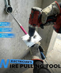 Pro Electrician Wire Pulling Assistant Cable Threading Machine For Wall Wiring Job with drill attachment and guide wire.