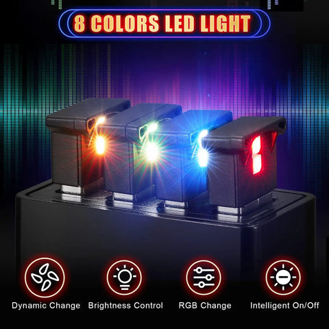 2 Pack Mini USB LED Lights For Car Laptop And Office Lit Ambient Mood Lighting With 8 Color Options 5V USB Powered