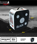 GenZ XL 20 Inch Youth Archery Target For Beginners Up To 40 Lb Bows, black and white with handle, 20x22x8 inches