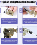 Step-by-step guide using chain breaker tool for 35 Chain For Mini Bike With 40 Tooth Sprocket Fits Predator engines
