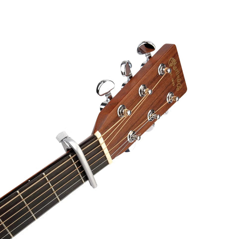 Guitar Capo With Micrometer Tension Adjustment For Buzz Free In Tune Performance On 6 And 12 String Acoustic And Electric Guitars With Radiused Fretboards Built From Strong Aircraft Grade Aluminum on acoustic guitar neck