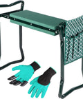All In One Garden Kneeler And Seat With Knee Cushion And Flip Design For Comfortable Gardening, Lightweight Foldable Stool