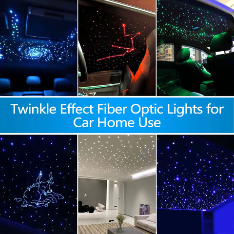 Totally Twinkle Star Headliner Kit With 400 Fiber Optic Strands, 9.8ft Length, 16W Light Engine, App And RF Remote Control