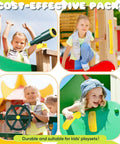 Children playing with Nautical Themed Backyard Playground Accessories Set With Ship Wheels Telescope Bell For Outdoor Playhouse