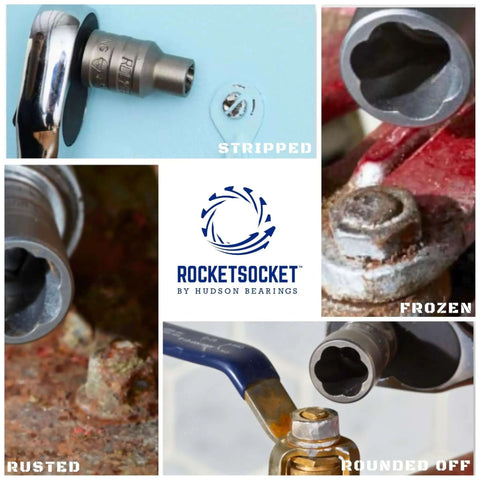 13 Piece Bolt Extractor Set Made In USA With Three Eighths Inch Drive For Stripped, Rounded, Or Frozen Bolts and Nuts