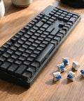 Blue 3-Pin Clicky Mechanical Keyboard Switches 50gf Actuation, Tactile And Audible Feedback, 30-Piece Bulk Pack For DIY Keyboards, Gaming, Typists, And Fidget Enthusiasts on a keyboard
