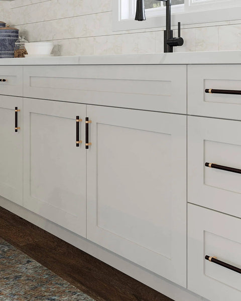 Brookings Shaker Bridge Wall Kitchen Cabinet W3012 30 W X 12 D X 12 H Painted White Solid Wood Ready To Assemble installed