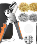 3/8 Inch Grommet Tool Kit With 800 Eyelets And Grommets, Heavy Duty Handheld Metal Grommet Pliers Set, storage bag, punch tool, white backer block