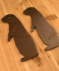 AR500 Steel Prairie Dog Silhouette Targets 2 Pack 4x11 Half Inch Thick Rifle Rated For High Caliber Shooting Durable Targets