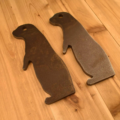 AR500 Steel Prairie Dog Silhouette Targets 2 Pack 4x11 Half Inch Thick Rifle Rated For High Caliber Shooting Durable Targets