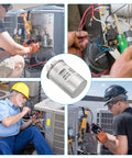 Beefed Up 6uF 450V AC CBB65 Fan Start Capacitor For Air Conditioners And Heat Pumps Circular Run Capacitor installation