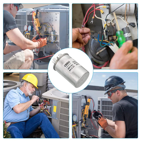 Beefed Up 6uF 450V AC CBB65 Fan Start Capacitor For Air Conditioners And Heat Pumps Circular Run Capacitor installation