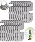 Ultralight Aluminum Alloy Rope Tensioner For Camping Tents And Guy Lines Cord Adjuster Gear For Hiking And Backpacking Ultralight Tent Stakes 20 Pack Silver, close-up view of tensioners and usage