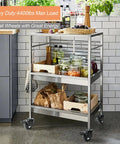 Kitchen cart on Heavy Duty 3 Inch Threaded Stem Casters With Dual Locking Swivel Wheels 1/2-13 X 1, 1100 Lbs Per Caster, 4400 Lbs Total Capacity