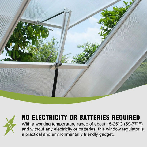 Temperature Activated Automatic Greenhouse Window Opener With Solar Hydraulic Cylinder Opens Up To 18 Inches For Greenhouses Sheds And Cold Frames, Delivers Smart Ventilation And Supports Up To 20 Lbs