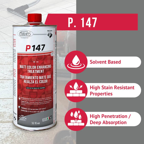 Hella Strong Solvent Based Color Enhancing Stone Sealer in a 32 fl oz bottle for high stain resistance and deep absorption.