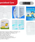 Kids First Aid Kit 246-Piece Bundle For Travel, Home, And Car Emergency Needs, Baby And Toddler Safe, Portable Mini Bag Included, Fully Stocked For Scrapes, Falls, Minor Injuries, And Everyday Emergencies with specialized care items.