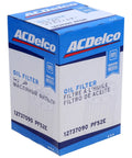 GM Original Equipment PF52E Oil Filter OE Grade Replacement For Cars And Light Trucks Delivers Strong Filtration To Guard Bearings And Engine Hydraulics, Part 12737090 Ready For Easy Upgrade. ACDelco oil filter box, PF52E, 12737090