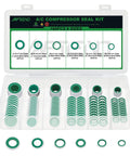 AC Compressor Seal Washers Kit 160 Piece Assortment With 6 Sizes For Automotive AC System Port Bonded Gasket Set in open case