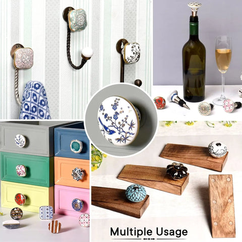 Flower Mustard Ceramic Drawer Knobs Set 50 Pack Kitchen Cabinet Knob Hardware For Cabinets And Dressers in various uses.