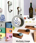 Collage of 50 Piece Black Wheel Flat Ceramic Drawer Knobs for Kitchen Cabinets and Furniture Doors